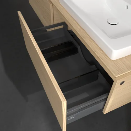 Bild von VILLEROY BOCH Legato Waschbeckenunterschrank, mit Beleuchtung, 2 Auszüge, 1600 x 380 x 500 mm, Nordic Oak / Nordic Oak #B692L0VJ