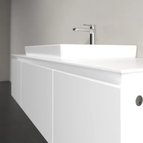 Bild von VILLEROY BOCH Legato Waschbeckenunterschrank, mit Beleuchtung, 3 Auszüge, 1400 x 380 x 500 mm, White Matt / White Matt #B684L0MS