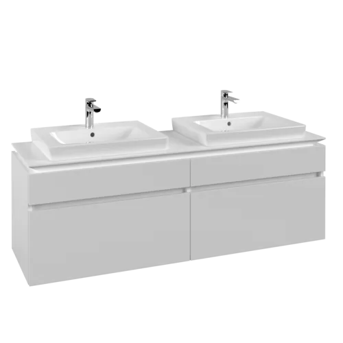 Obrázek VILLEROY BOCH Legato toaletní skříňka, 4 výsuvy, 1600 x 550 x 500 mm, bílá matná / bílá matná #B69300MS