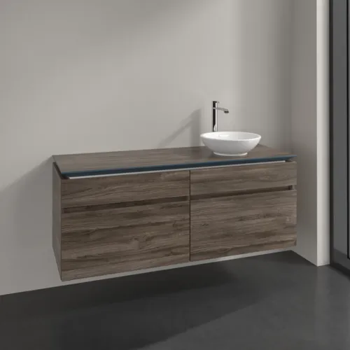 Bild von VILLEROY BOCH Legato Waschbeckenunterschrank, 4 Auszüge, 1400 x 550 x 500 mm, Stone Oak / Stone Oak #B59000RK