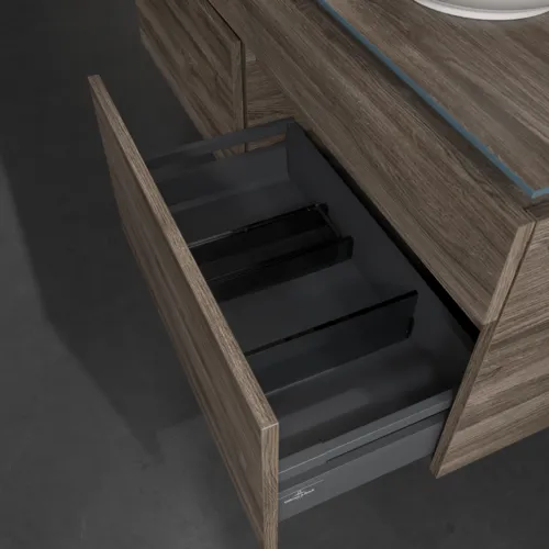 Bild von VILLEROY BOCH Legato Waschbeckenunterschrank, 4 Auszüge, 1400 x 550 x 500 mm, Stone Oak / Stone Oak #B59000RK