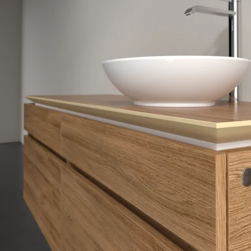 Bild von VILLEROY BOCH Legato Waschbeckenunterschrank, 4 Auszüge, 1400 x 550 x 500 mm, Kansas Oak / Kansas Oak #B59000RH