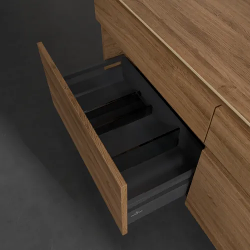 Bild von VILLEROY BOCH Legato Waschbeckenunterschrank, 4 Auszüge, 1400 x 550 x 500 mm, Kansas Oak / Kansas Oak #B59000RH