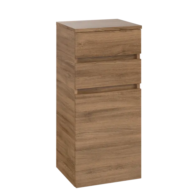 Зображення з  VILLEROY BOCH Legato Side cabinet, 1 door, 2 drawers, 400 x 870 x 350 mm, Oak Kansas / Oak Kansas #B72801RH