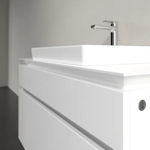 Bild von VILLEROY BOCH Legato Waschbeckenunterschrank, mit Beleuchtung, 2 Auszüge, 1000 x 550 x 500 mm, Glossy White / Glossy White #B681L0DH