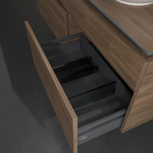 Bild von VILLEROY BOCH Legato Waschbeckenunterschrank, mit Beleuchtung, 4 Auszüge, 1400 x 550 x 500 mm, Arizona Oak / Arizona Oak #B590L0VH