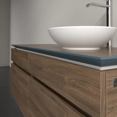 Bild von VILLEROY BOCH Legato Waschbeckenunterschrank, mit Beleuchtung, 4 Auszüge, 1400 x 550 x 500 mm, Arizona Oak / Arizona Oak #B590L0VH