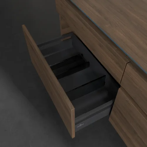 Bild von VILLEROY BOCH Legato Waschbeckenunterschrank, mit Beleuchtung, 4 Auszüge, 1400 x 550 x 500 mm, Arizona Oak / Arizona Oak #B590L0VH