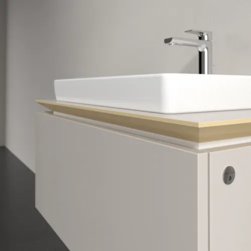 VILLEROY BOCH Legato Waschbeckenunterschrank, mit Beleuchtung, 1 Auszug, 800 x 380 x 500 mm, Soft Grey / Soft Grey #B678L0VK, Bild 3