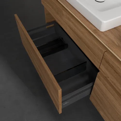 Bild von VILLEROY BOCH Legato Waschbeckenunterschrank, 4 Auszüge, 1600 x 550 x 500 mm, Kansas Oak / Kansas Oak #B69300RH