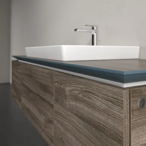 VILLEROY BOCH Legato Waschbeckenunterschrank, mit Beleuchtung, 3 Auszüge, 1200 x 380 x 500 mm, Stone Oak / Stone Oak #B682L0RK, Bild 4