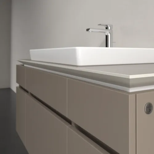 VILLEROY BOCH Legato Waschbeckenunterschrank, mit Beleuchtung, 5 Auszüge, 1200 x 550 x 500 mm, Truffle Grey / Truffle Grey #B683L0VG, Bild 4
