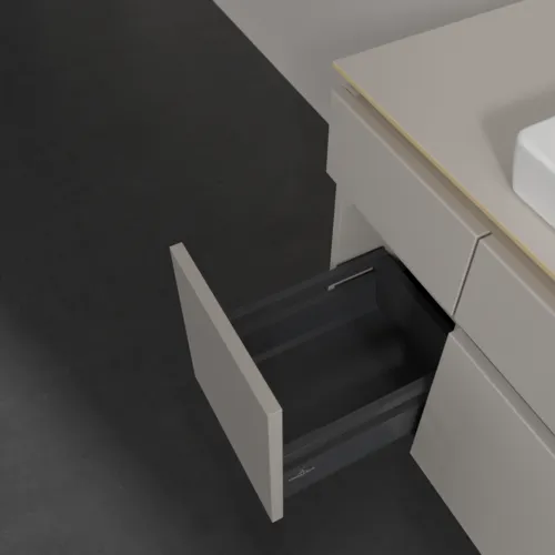 VILLEROY BOCH Legato Waschbeckenunterschrank, mit Beleuchtung, 5 Auszüge, 1200 x 550 x 500 mm, Soft Grey / Soft Grey #B683L0VK, Bild 5