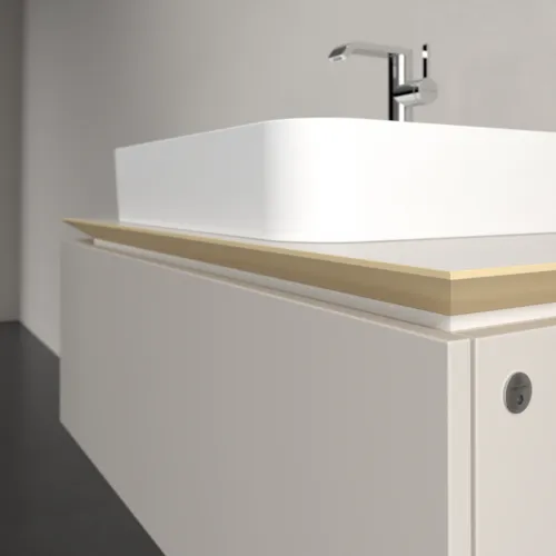 Bild von VILLEROY BOCH Legato Waschbeckenunterschrank, mit Beleuchtung, 1 Auszug, 1000 x 380 x 500 mm, Soft Grey / Soft Grey #B755L0VK