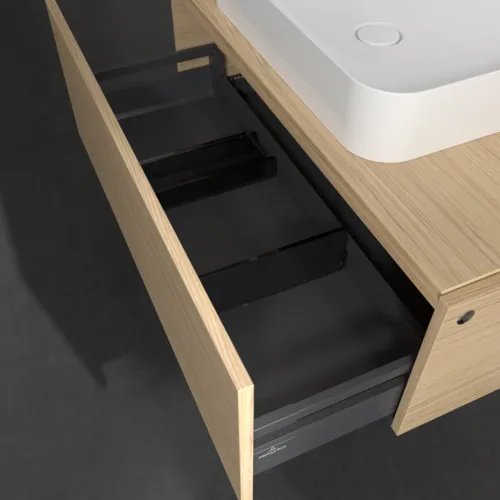 Obrázek VILLEROY BOCH Legato toaletní skříňka, s osvětlením, 1 zásuvka, 1000 x 380 x 500 mm, severský dub / severský dub #B755L0VJ