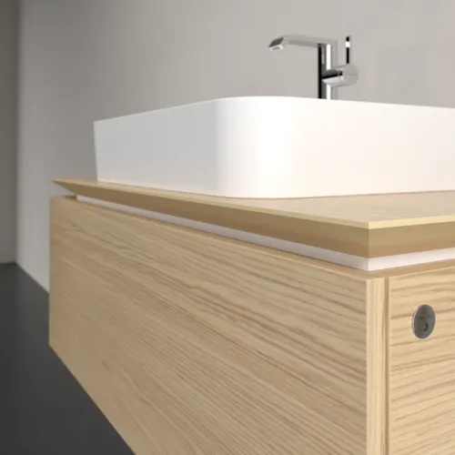 Obrázek VILLEROY BOCH Legato toaletní skříňka, s osvětlením, 1 zásuvka, 1000 x 380 x 500 mm, severský dub / severský dub #B755L0VJ