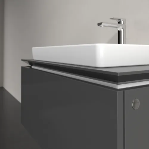 Bild von VILLEROY BOCH Legato Waschbeckenunterschrank, 1 Auszug, 800 x 380 x 500 mm, Glossy Grey / Glossy Grey #B67800FP
