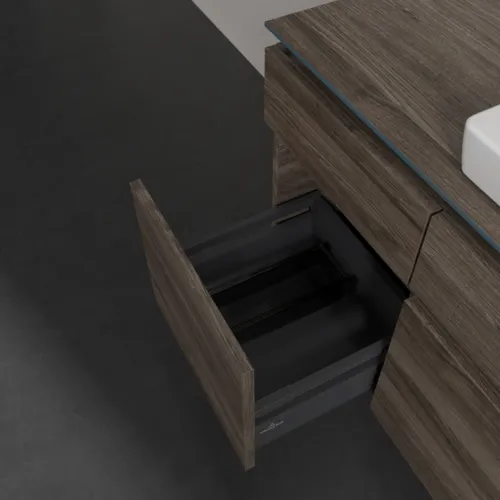 VILLEROY BOCH Legato Waschbeckenunterschrank, 5 Auszüge, 1400 x 550 x 500 mm, Stone Oak / Stone Oak #B68500RK, Bild 6