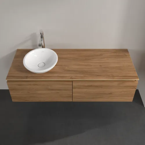 Bild von VILLEROY BOCH Legato Waschbeckenunterschrank, 2 Auszüge, 1400 x 380 x 500 mm, Kansas Oak / Kansas Oak #B58700RH