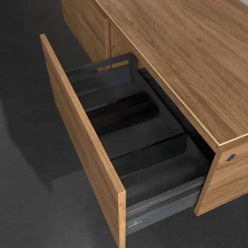 Bild von VILLEROY BOCH Legato Waschbeckenunterschrank, 2 Auszüge, 1400 x 380 x 500 mm, Kansas Oak / Kansas Oak #B58700RH