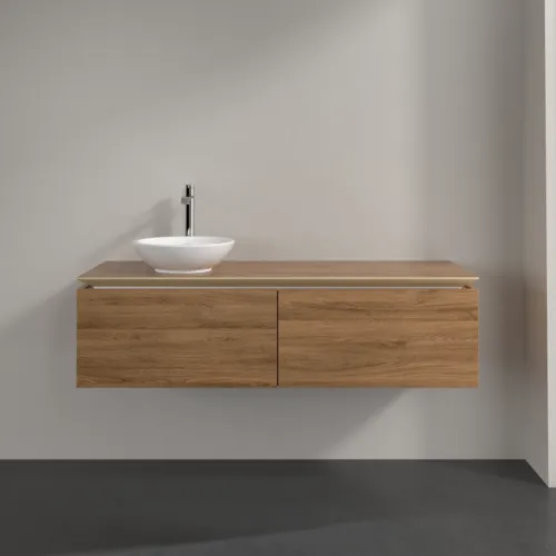 Bild von VILLEROY BOCH Legato Waschbeckenunterschrank, 2 Auszüge, 1400 x 380 x 500 mm, Kansas Oak / Kansas Oak #B58700RH