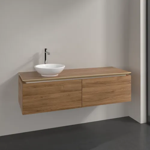 Bild von VILLEROY BOCH Legato Waschbeckenunterschrank, 2 Auszüge, 1400 x 380 x 500 mm, Kansas Oak / Kansas Oak #B58700RH
