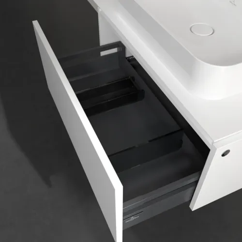 Obrázek VILLEROY BOCH Legato toaletní skříňka, s osvětlením, 1 zásuvka, 800 x 380 x 500 mm, bílá matná / bílá matná #B753L0MS