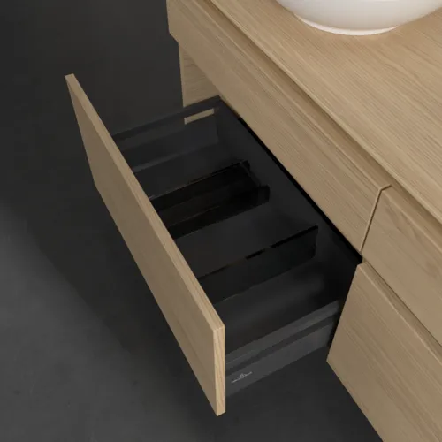 Bild von VILLEROY BOCH Legato Waschbeckenunterschrank, 4 Auszüge, 1400 x 550 x 500 mm, Nordic Oak / Nordic Oak #B58800VJ