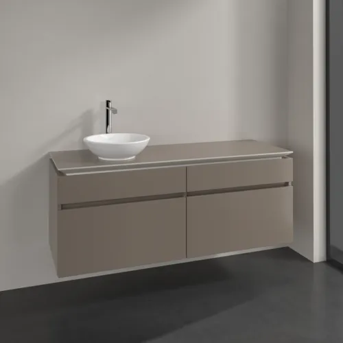 Bild von VILLEROY BOCH Legato Waschbeckenunterschrank, 4 Auszüge, 1400 x 550 x 500 mm, Truffle Grey / Truffle Grey #B58800VG