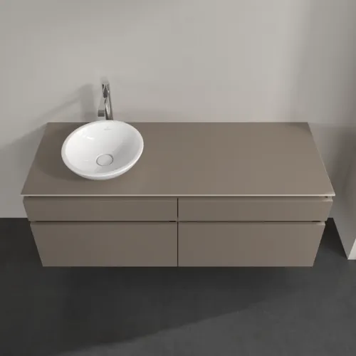 Bild von VILLEROY BOCH Legato Waschbeckenunterschrank, 4 Auszüge, 1400 x 550 x 500 mm, Truffle Grey / Truffle Grey #B58800VG