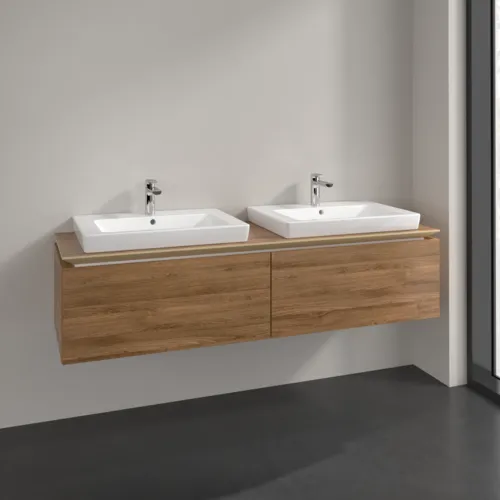 Bild von VILLEROY BOCH Legato Waschbeckenunterschrank, 2 Auszüge, 1600 x 380 x 500 mm, Kansas Oak / Kansas Oak #B69200RH