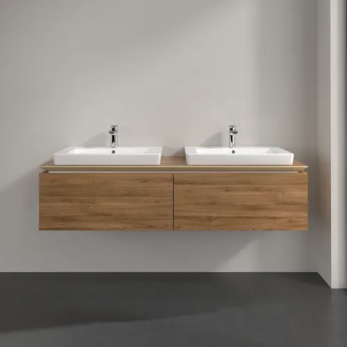 Bild von VILLEROY BOCH Legato Waschbeckenunterschrank, 2 Auszüge, 1600 x 380 x 500 mm, Kansas Oak / Kansas Oak #B69200RH