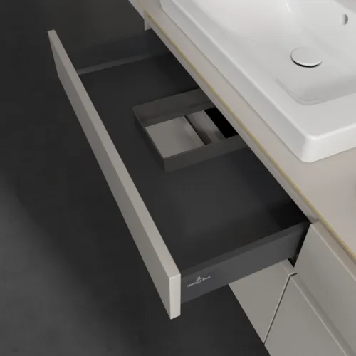 VILLEROY BOCH Legato Waschbeckenunterschrank, 4 Auszüge, 1600 x 550 x 500 mm, Soft Grey / Soft Grey #B69300VK, Bild 7