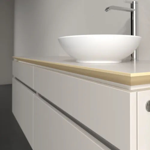 Bild von VILLEROY BOCH Legato Waschbeckenunterschrank, mit Beleuchtung, 4 Auszüge, 1600 x 550 x 500 mm, Soft Grey / Soft Grey #B598L0VK