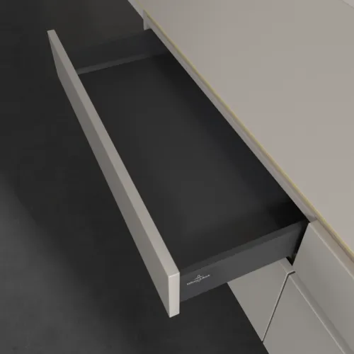 Bild von VILLEROY BOCH Legato Waschbeckenunterschrank, mit Beleuchtung, 4 Auszüge, 1600 x 550 x 500 mm, Soft Grey / Soft Grey #B598L0VK