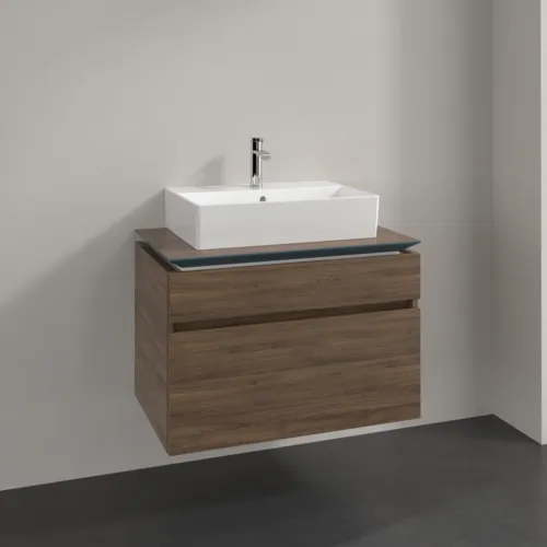 Bild von VILLEROY BOCH Legato Waschbeckenunterschrank, 2 Auszüge, 800 x 550 x 500 mm, Arizona Oak / Arizona Oak #B60200VH