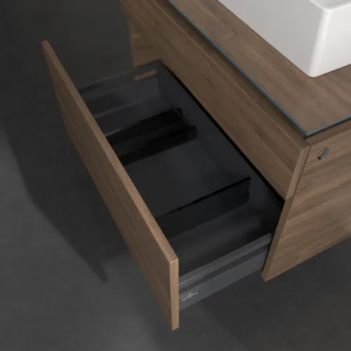 Bild von VILLEROY BOCH Legato Waschbeckenunterschrank, 2 Auszüge, 800 x 550 x 500 mm, Arizona Oak / Arizona Oak #B60200VH