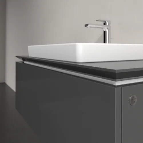 Bild von VILLEROY BOCH Legato Waschbeckenunterschrank, mit Beleuchtung, 1 Auszug, 1000 x 380 x 500 mm, Glossy Grey / Glossy Grey #B680L0FP