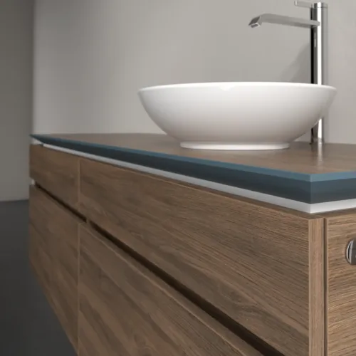 Bild von VILLEROY BOCH Legato Waschbeckenunterschrank, mit Beleuchtung, 4 Auszüge, 1600 x 550 x 500 mm, Arizona Oak / Arizona Oak #B598L0VH