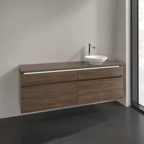 Bild von VILLEROY BOCH Legato Waschbeckenunterschrank, mit Beleuchtung, 4 Auszüge, 1600 x 550 x 500 mm, Arizona Oak / Arizona Oak #B598L0VH