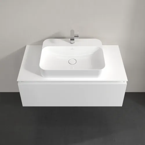 Bild von VILLEROY BOCH Legato Waschbeckenunterschrank, 1 Auszug, 1000 x 380 x 500 mm, Glossy White / Glossy White #B75500DH