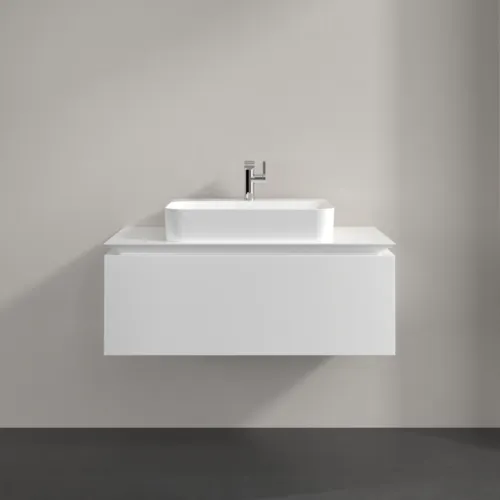 Bild von VILLEROY BOCH Legato Waschbeckenunterschrank, 1 Auszug, 1000 x 380 x 500 mm, Glossy White / Glossy White #B75500DH