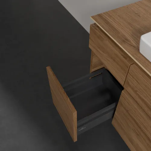 Obrázek VILLEROY BOCH Legato toaletní skříňka, s osvětlením, 5 výsuvů, 1200 x 550 x 500 mm, dub Kansas / dub Kansas #B683L0RH