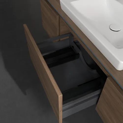 Bild von VILLEROY BOCH Legato Waschbeckenunterschrank, mit Beleuchtung, 3 Auszüge, 1400 x 380 x 500 mm, Arizona Oak / Arizona Oak #B684L0VH