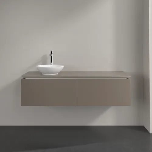 Bild von VILLEROY BOCH Legato Waschbeckenunterschrank, 2 Auszüge, 1400 x 380 x 500 mm, Truffle Grey / Truffle Grey #B58700VG