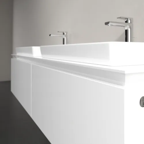 Bild von VILLEROY BOCH Legato Waschbeckenunterschrank, mit Beleuchtung, 2 Auszüge, 1600 x 380 x 500 mm, Glossy White / Glossy White #B692L0DH
