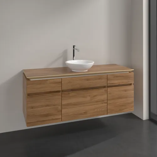 Bild von VILLEROY BOCH Legato Waschbeckenunterschrank, 5 Auszüge, 1400 x 550 x 500 mm, Kansas Oak / Kansas Oak #B58600RH
