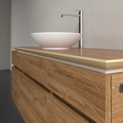Bild von VILLEROY BOCH Legato Waschbeckenunterschrank, 5 Auszüge, 1400 x 550 x 500 mm, Kansas Oak / Kansas Oak #B58600RH