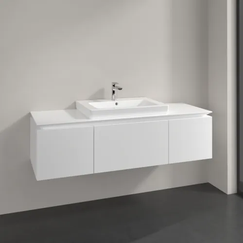 Bild von VILLEROY BOCH Legato Waschbeckenunterschrank, 3 Auszüge, 1200 x 380 x 500 mm, White Matt / White Matt #B68200MS