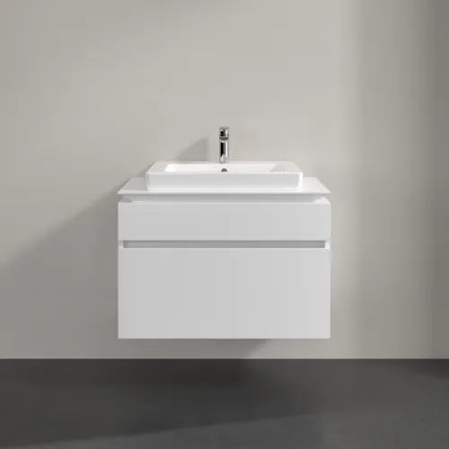 Bild von VILLEROY BOCH Legato Waschbeckenunterschrank, 2 Auszüge, 800 x 550 x 500 mm, Glossy White / Glossy White #B67900DH